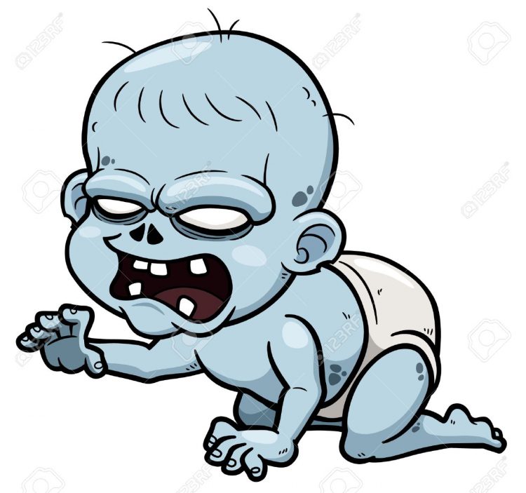 22025597-Vector-illustration-of-Cartoon-Baby-zombie-Stock-Photo